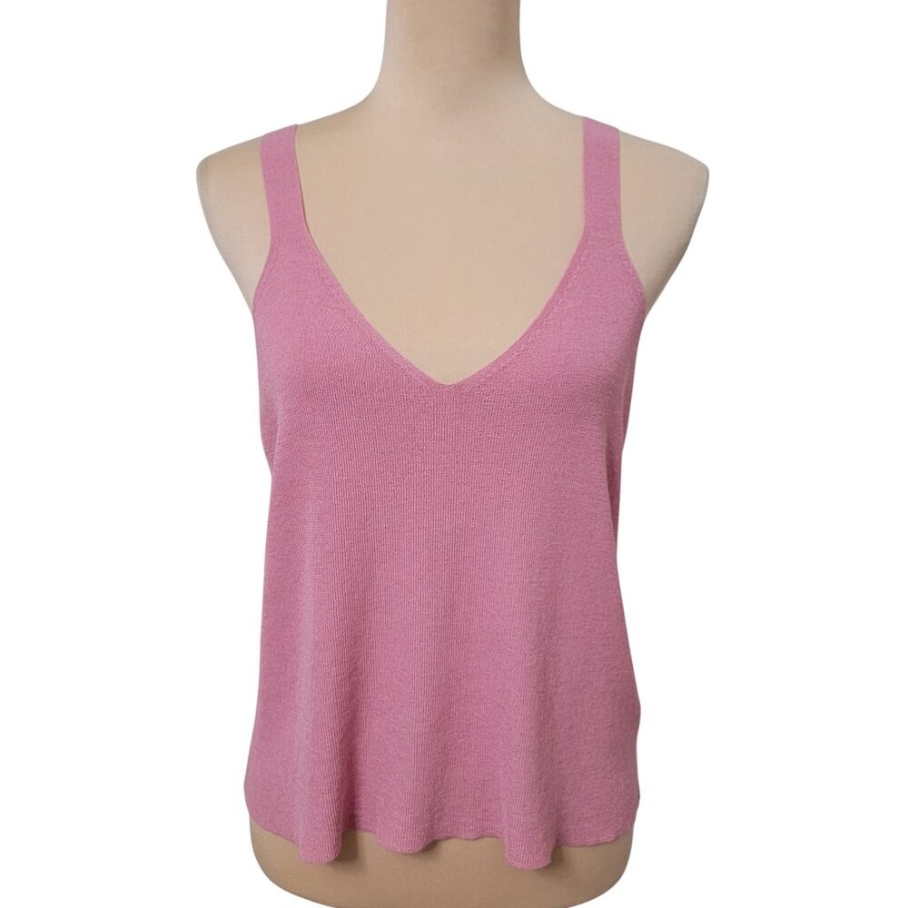 H&M Size S Dusty Pink Knit Tank Top / Sleeveless Top, Excellent Used Condition